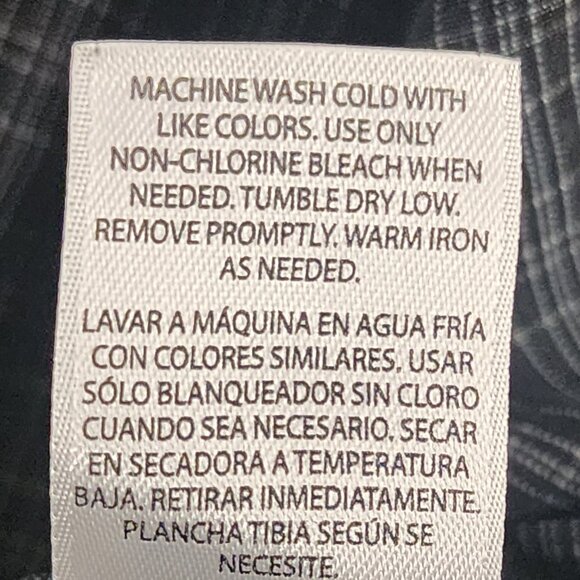 George Black Grey Check Poly SS Button Chest Pocket Button Up Shirt Sz 3XL 54-56 - Picture 15 of 16